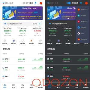 全开源Bbank多语言交易所二开平台币/矿机系统/分析师/币币合约交易